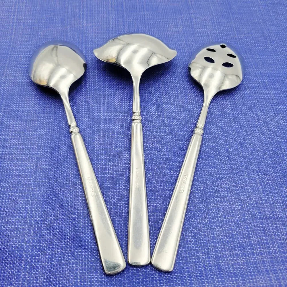 Oneida Easton Cube Set of 3 Hostess Serving Set Vintage CUBE mark